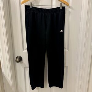 Adidas Women’s Black Capri Y2K Soft Pants with Gold Button Detailing, Size M